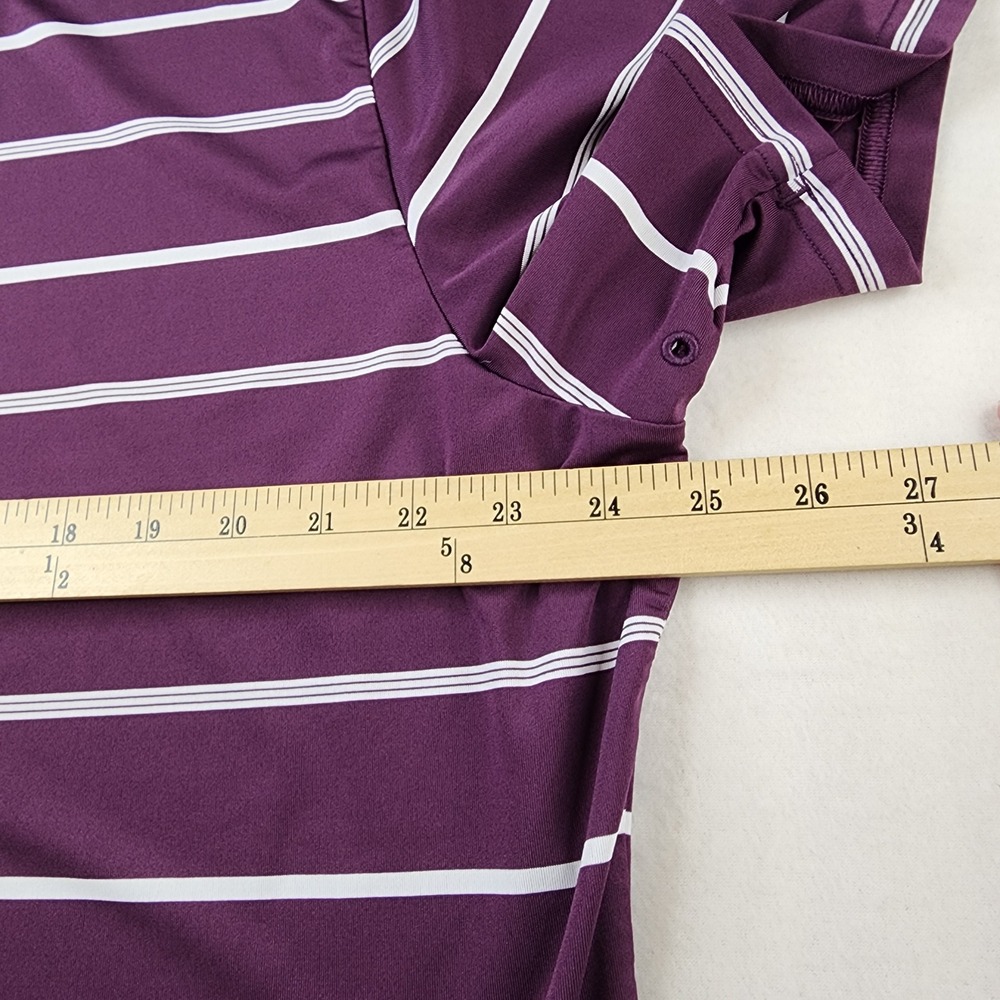 Bonobos Golf Polo Shirt Mens XXL Purple White Striped Slim Fit Short Sleeve - Picture 5 of 8